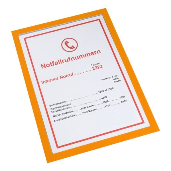 EICHNER 10er-Pack magnetische Inforahmen »Premium« A4 orange, 22.5x31.2x0.3 cm