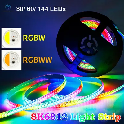 DC5V SK6812 SMD5050 RGB RGBW RGBNW RGBWW 4 In 1 Programming Individually Addressable Flexible Magic
