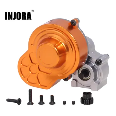 INJORA Complete Metal SCX10 Gearbox Transmission with Gear for 1/10 RC Crawler Car Axial SCX10