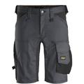 Snickers Workwear - pantalone stretch corto allroundwork tg. 46 acciaio
