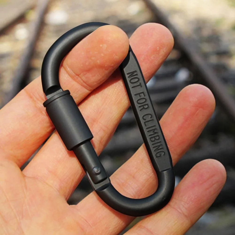1/2pcs Bergsteigen Höhlen Klettern Karabiner D-Ring Sicherheits karabiner Reise Outdoor Überleben Aluminium legierung Haken Schnalle Image