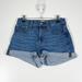 J. Crew Shorts | J. Crew Womens High Rise Cuffed Denim Jeans Shorts Blue Medium Wash Short Sz 25 | Color: Blue | Size: 25