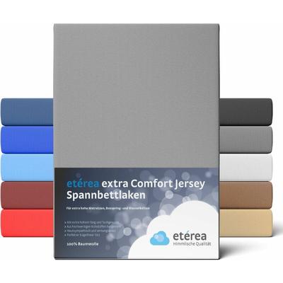 Extra Jersey Spannbettlaken Frost Grau 240x220 cm - Frost Grau - Etérea