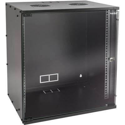 65712-02 Serverschrank 19 Zoll, 12 he, Netzwerkschrank, unmontiert, 51 x 40 x 58 cm, Schwarz - HMF Image