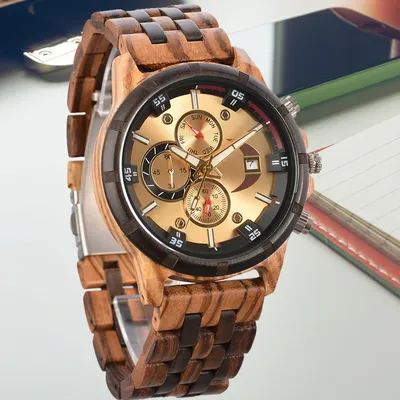 Wood Watch Men Wooden Luxury Mens Wrist Watches Man Sports Fashion Men's Quartz Wristwatches Wooden