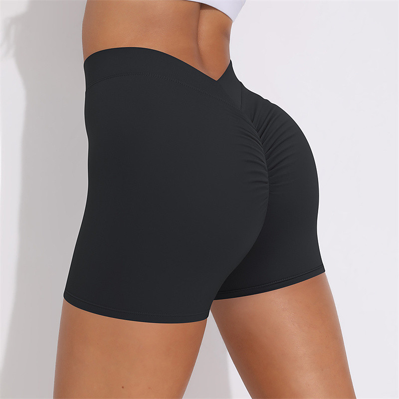 Women's Gym Shorts Yoga Shorts Workout Shorts High Waist Pilates Gym Workout Workout Shorts Solid Color Black White Royal Blue Sports Activewear Stretchy Slim