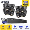 Kit telecamera sorveglianza 5MP telecamere intelligente doppia luce rilevamento movimen sistema 1TB