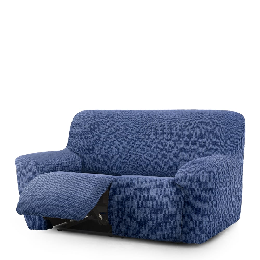 Housse de canapé relax extensible 2 places bleu 150 * 200 cm