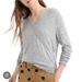 J. Crew Tops | J. Crew Top Womens Xs Gray Soft Crossover Faux Wrap Long Sleeves | Color: Gray | Size: Xs