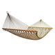 Portable Cotton Mesh Wooden Hammock Swing Chair,Thick Canvas Anti-Roll Hammocks for Backpacking Beach (Size : Large)