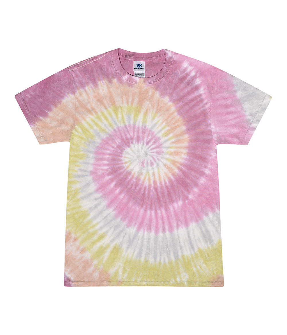 Tie-Dye CD100Y Youth Tie Dye Top in Desert Rose size Medium | Cotton
