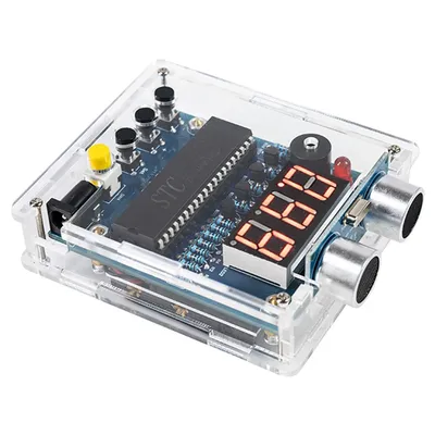DIY Ultrasonic Ranging Electronic Kit STC with LED Measuring Distance 0-4M Radar Alarm DIY Soldering