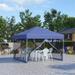 YYAo Outdoor Party Tent Gazebo Canopy Shade Shelter 10 x 10 Pop Up Canopy Tent-Blue