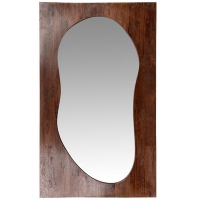 Organisch geformter, rechteckiger Spiegel, 60x100cm