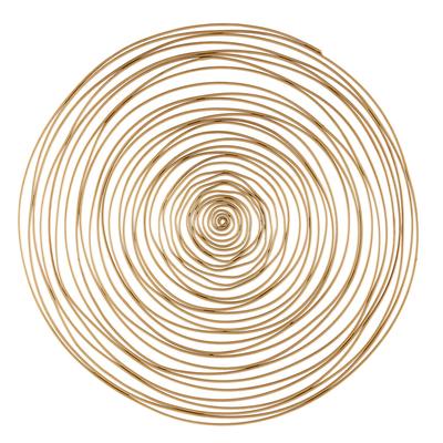 Wanddeko Spirale aus goldfarbenem Metall D.91