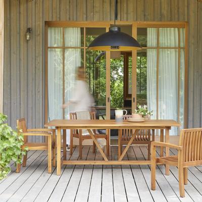 Gartenmöbelset aus massivem Akazienholz mit 4 Stühlen
