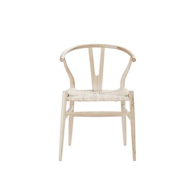 Stuhl aus Mindyholz mit geflochtener Sitzfläche
