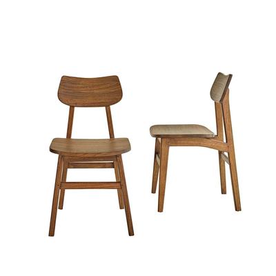2 -Stühle in Nussbaum-Optik