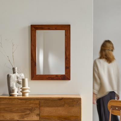 Deko-Spiegel aus massivem Palisanderholz 70x50 cm