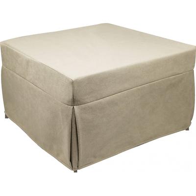 Pouf aus Stoff beige 80x78 cm