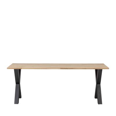 Esstisch aus Eichenholz für 6-8 Personen, braun, 220x90 cm