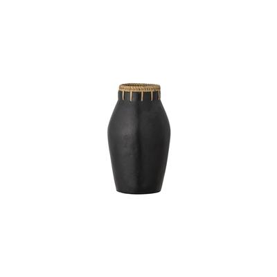 Terrakotta-Vase H27cm, schwarz