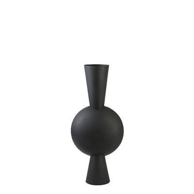 Vase aus metall, schwarz