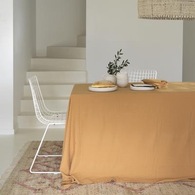 Tischdecke aus Baumwollgaze 180x250 cm, gewürzfarben