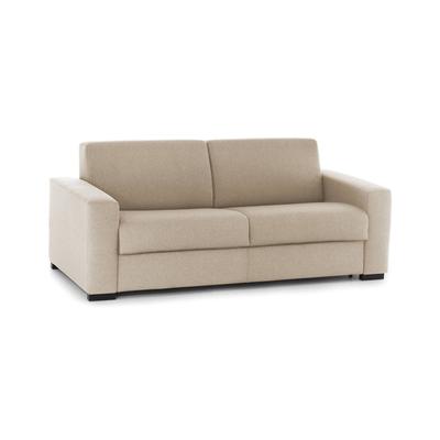 3-Sitzer festes Sofa aus Stoff beige 180x95 cm