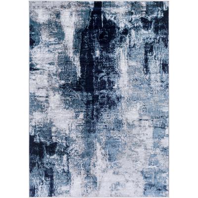 Abstrakt Moderner Teppich Blau/Grau 200x275