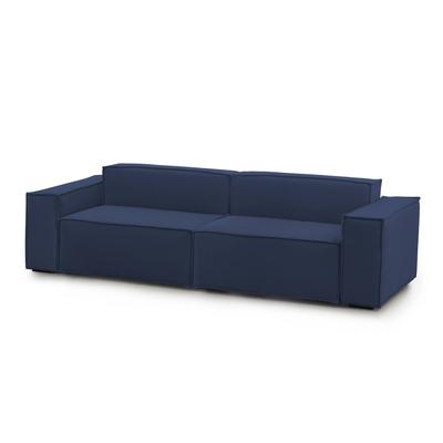 3-Sitzer festes Sofa aus Stoff blau 3 posti in tessuto blu 150x95 cm