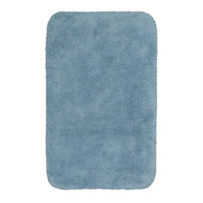 Kuscheliger Badteppich blau, waschbar und rutschhemmend 80x150