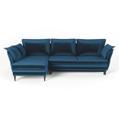 Ecksofa links blau