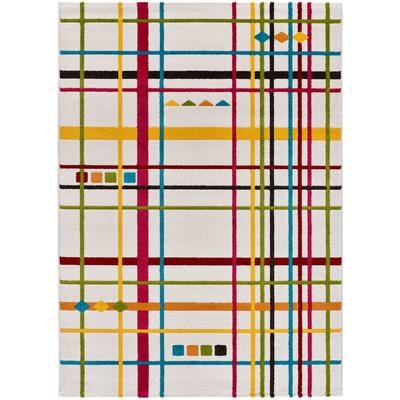 Teppich mit mehrfarbigen geometrischen Formen, 120X170 cm