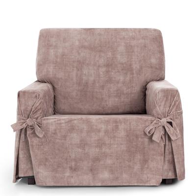 Schmutzabweisender Sesselbezug mit rosa Bändern 80 - 120 cm