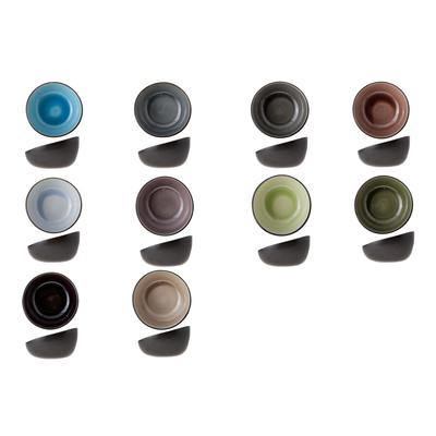 10er-Set ovale Schüsseln aus Steingut, mehrfarbig, D12XH8,2 cm