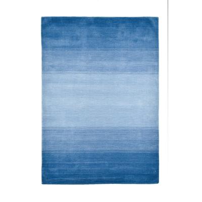 Verlaufsfarbener Teppich aus blauer Wolle, 160x230 cm