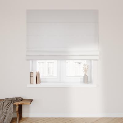 Leinen Raffrollo, weiß, 120x160 cm