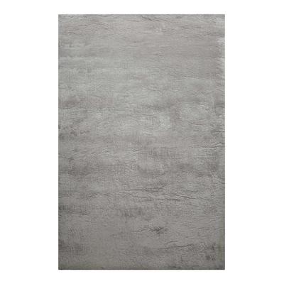 Hochflor-Teppich, weich und flauschig, hellgrau 70x140