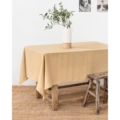 Tischdecke aus Leinen, Beige, 150x250 cm