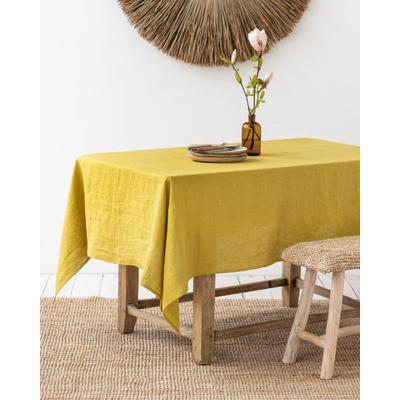 Tischdecke aus Leinen, Gelb, 150x250 cm
