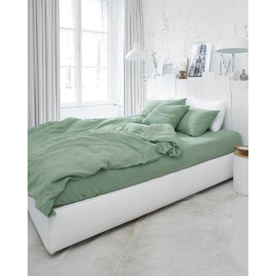 Bettbezug-Set aus Leinen, Grün, 230x220cm