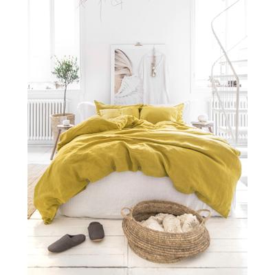 Bettwäsche-Set aus Leinen, Gelb, 150x200x25cm