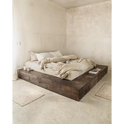 Bettwäsche-Set aus Leinen, Beige, 150x200x46cm