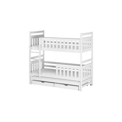 Kinderbett aus Pinienholz, weiß, 80 x 160