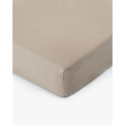 Spannbettlaken aus Leinen, Beige, 135X190x25 cm