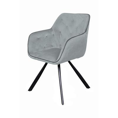 Stuhl aus Samt 60 x 85,5 cm, Grau