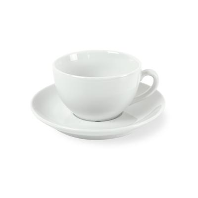 6 Tassen und Untertassen Tee aus Porzellan, Weiß