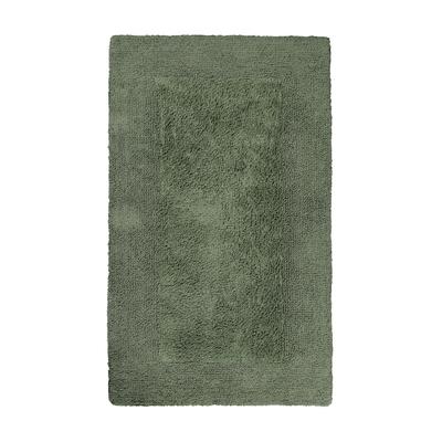 Badteppich in Grün einfarbig 70x120