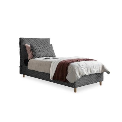 Bett mit Polsterrahmen, 90cmx200cm, Grau